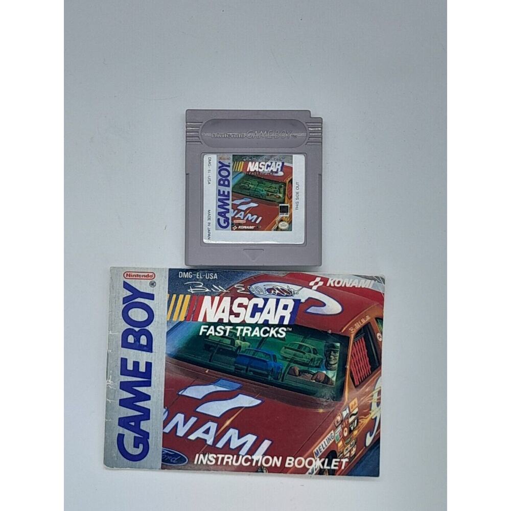 GB GAMEBOY Game: BILL ELLIOTT'S NASCAR - FAST TRACKS - with instruction manual